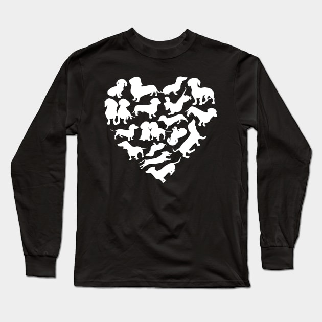 Heart full of dogs Cute little dogs in a heart Heart Full Of Dogs Doglove Only dogs in my heart Long Sleeve T-Shirt by BoogieCreates